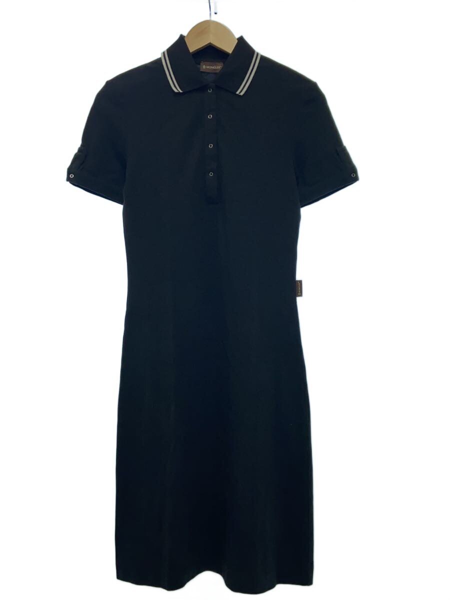 【中古】MONCLER◆ポロ衣装/S/綿織物/BLK/無地【レディース御召しもの】