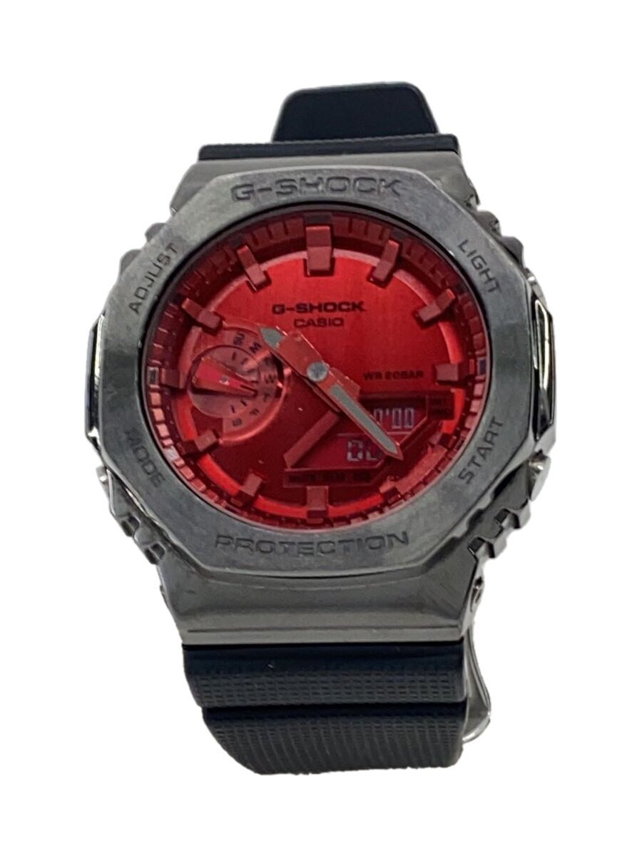 【中古】CASIO◆石英ウオッチ_G-SHOCK/デジアナ/天然ゴム/赤いこと/黒いこと/GM-2100B【服飾雑貨他】