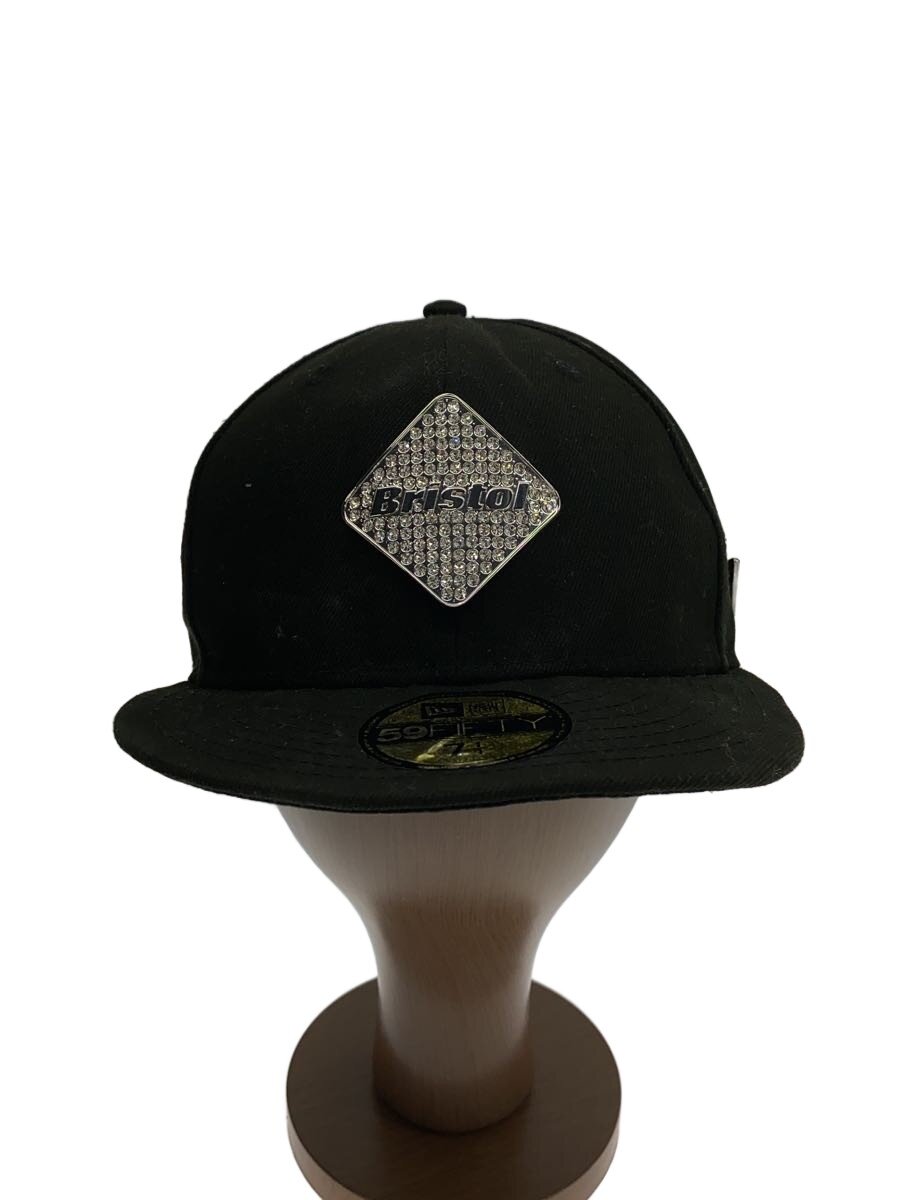 【中古】NEW ERA◆EMBLEM 59FIFTY CAP/旗がしら/7 1/4/ポリエステル/黒いこと/メンズ【服飾雑貨他】