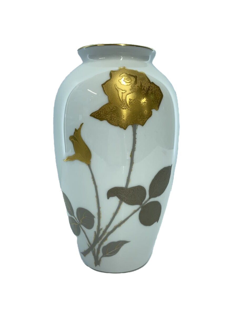 【中古】大倉陶園◆壷・花瓶/WHT【インテリア小物・日用雑貨】