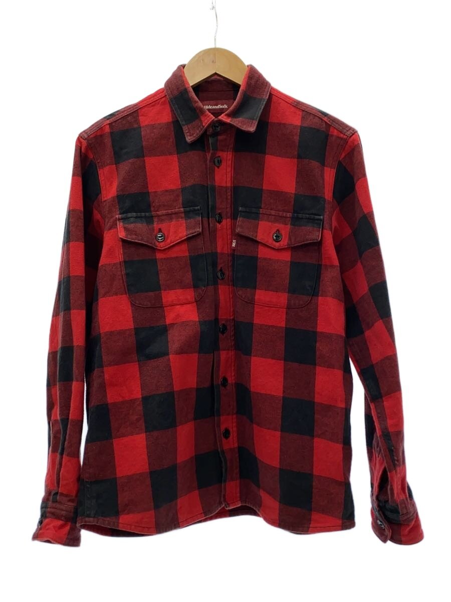【中古】HIDE AND SEEK◆長袖シャツ/M/コットン/RED/チェック【メンズウェア】｜2ｎｄ STREET 店
