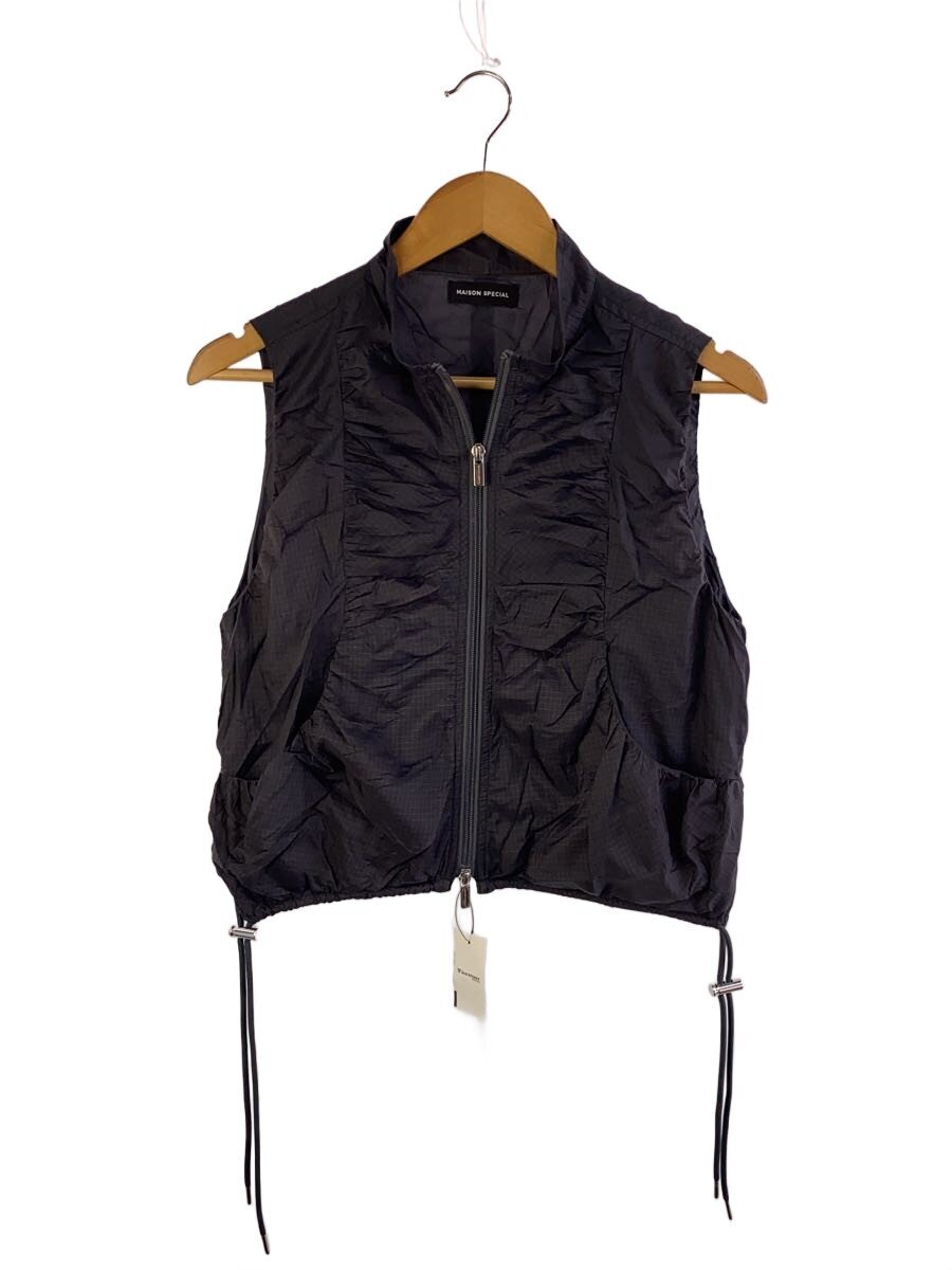 【中古】MAISON SPECIAL◆Airy Sheer Gathered Vest/より良い/GRY/21251315313//【メンズウェア】