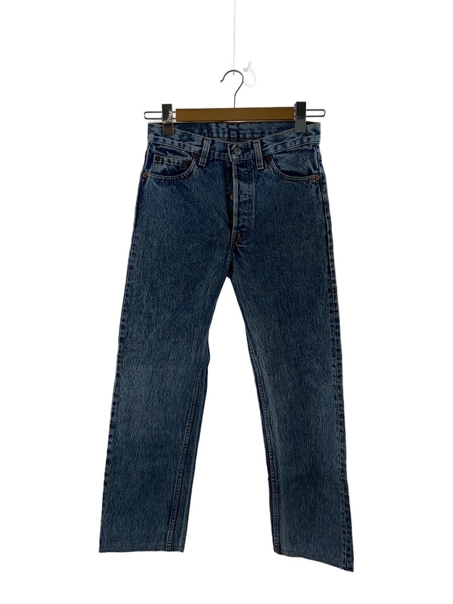 【中古】Levi’s◆下つ方/--/綿織物/IDG/ケミカルウォッシュ/80s/名取り草裏501/W29L33【メンズウェア】