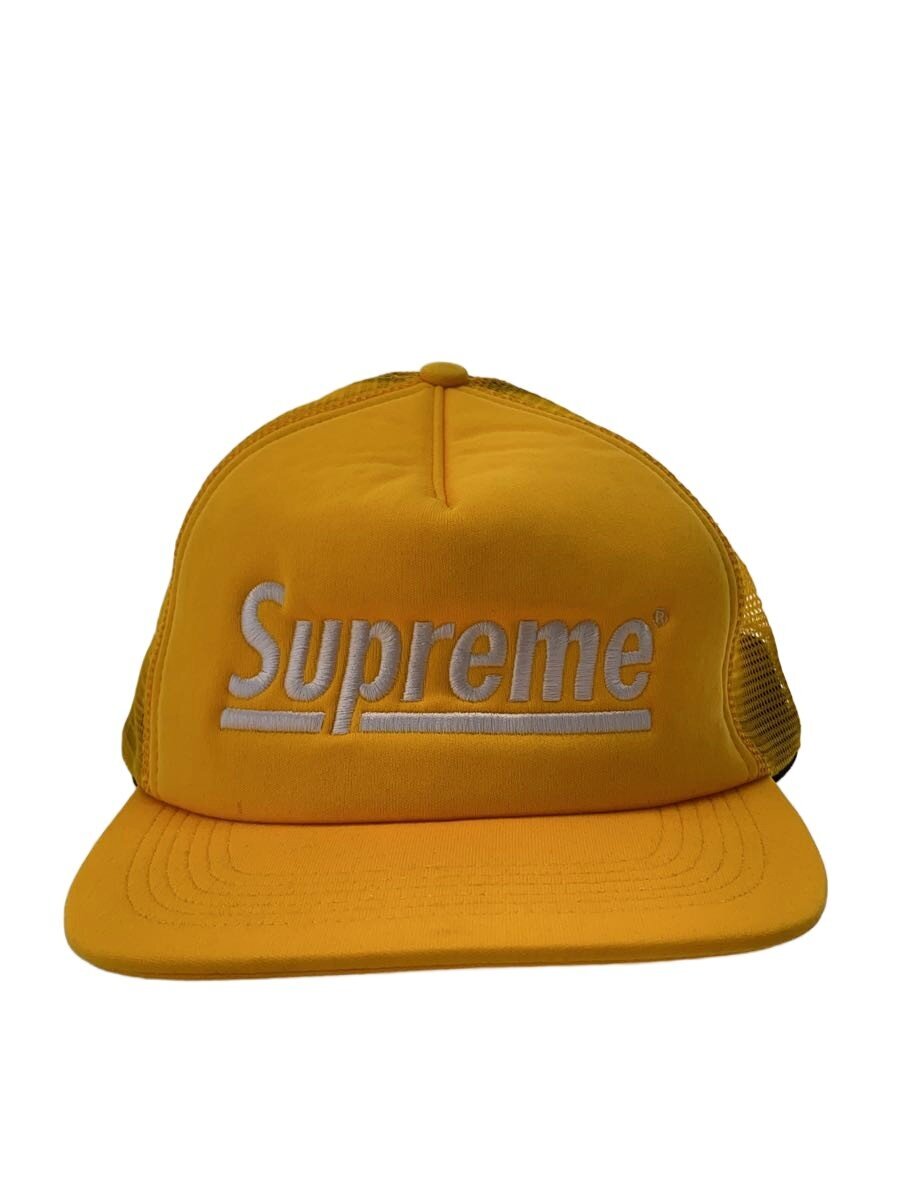 【中古】Supreme◆UNDERLINE MESH BACK 5-PANEL CAP/--/ポリエステル/YLW/無地/メンズ【服飾雑貨他】