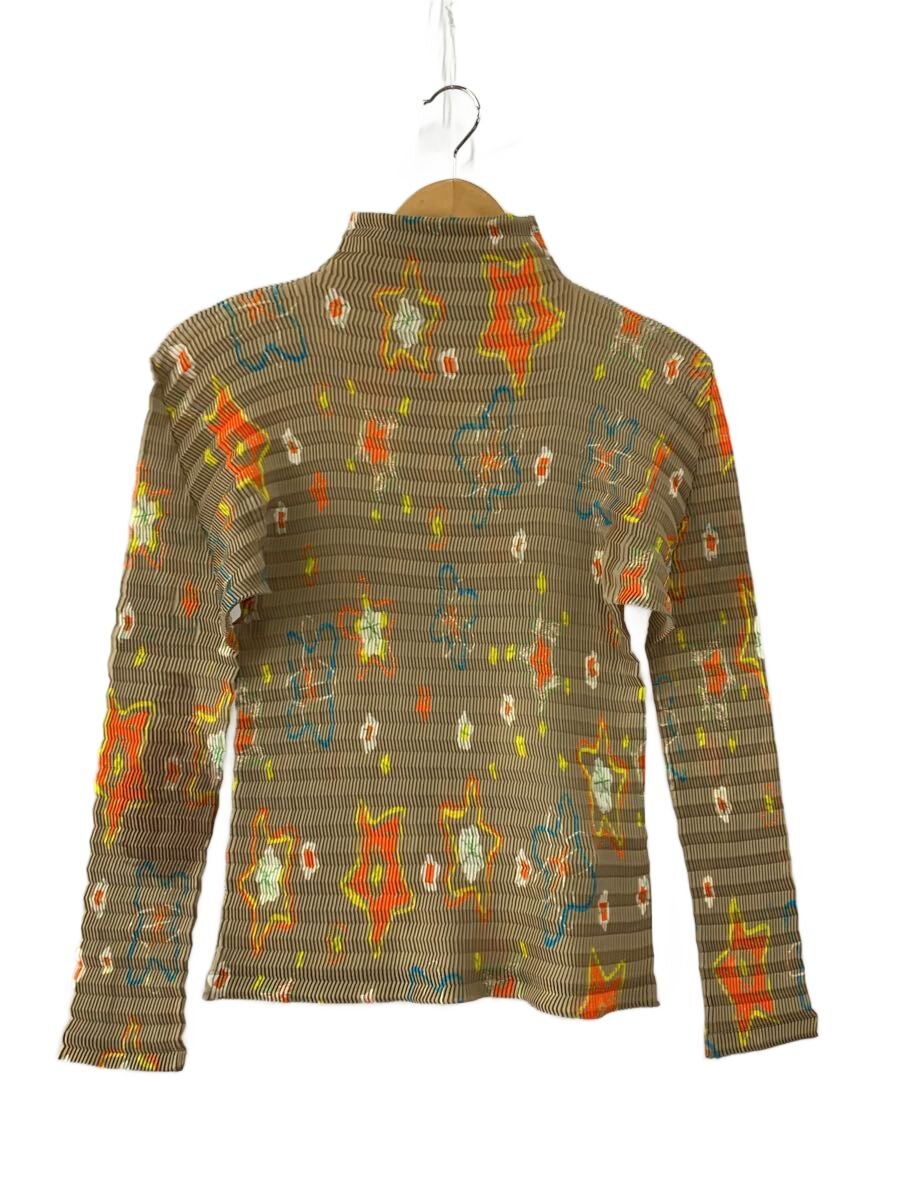 【中古】ISSEY MIYAKE◆プリーツカットソー/2/ポリエステル/BEG/総柄【レディースウェア】|2nd STREET 店
