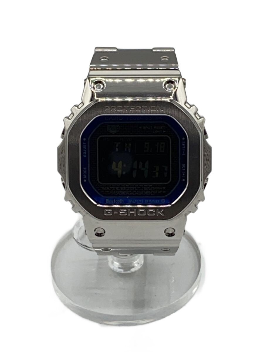 【中古】CASIO◆ソーラーウオッチ_G-SHOCK/デジタル/ステンレス鋼/BLK/SLV【服飾雑貨他】