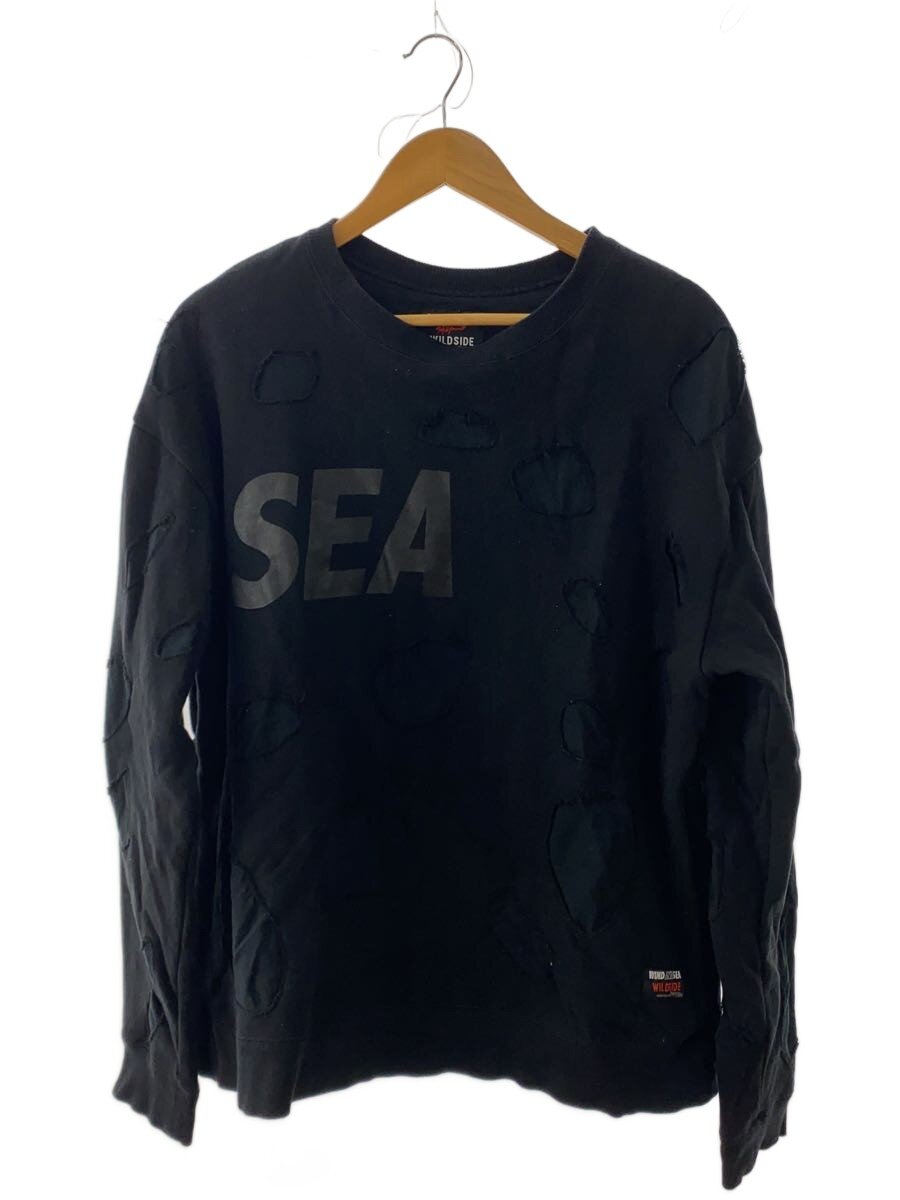 【中古】WIND AND SEA◆22ss/汗水/4/綿織物/BLK//【メンズウェア】