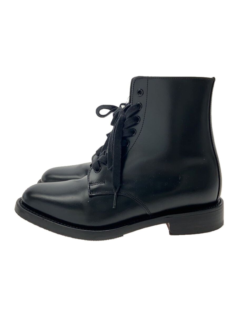 【中古】GEORGE COX◆レースアップブーツ/UK7/BLK/なめし革/15025【シューズ】
