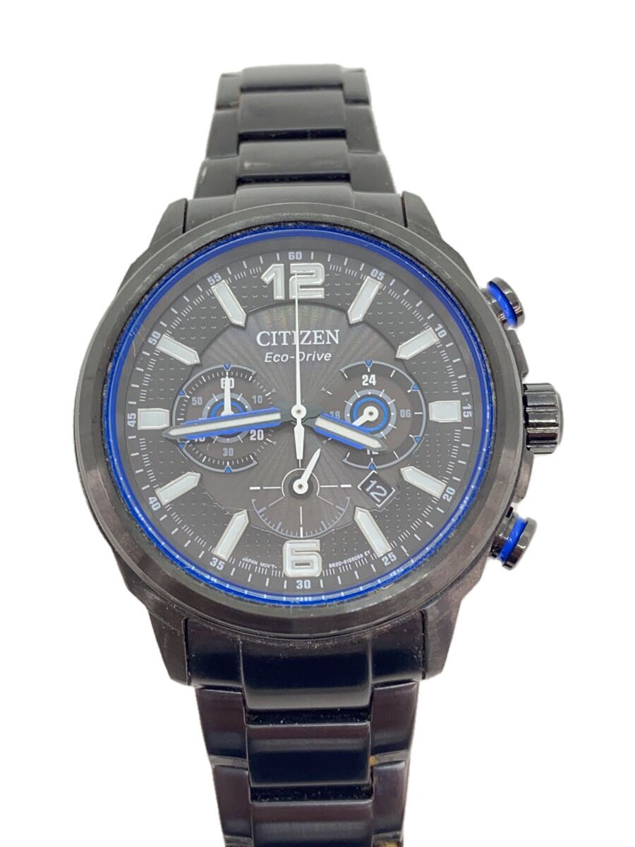 【中古】CITIZEN◆ソーラーウオッチ/アナログ/BLU/BLK/B620-S112745【服飾雑貨他】