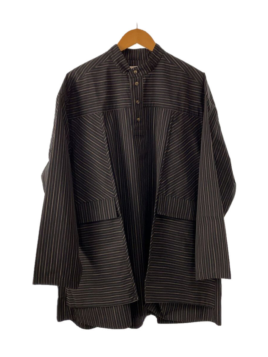 【中古】SHOVI SHIRT/長袖ティーシャツ/--/綿織物/BLK/縞模様【メンズウェア】