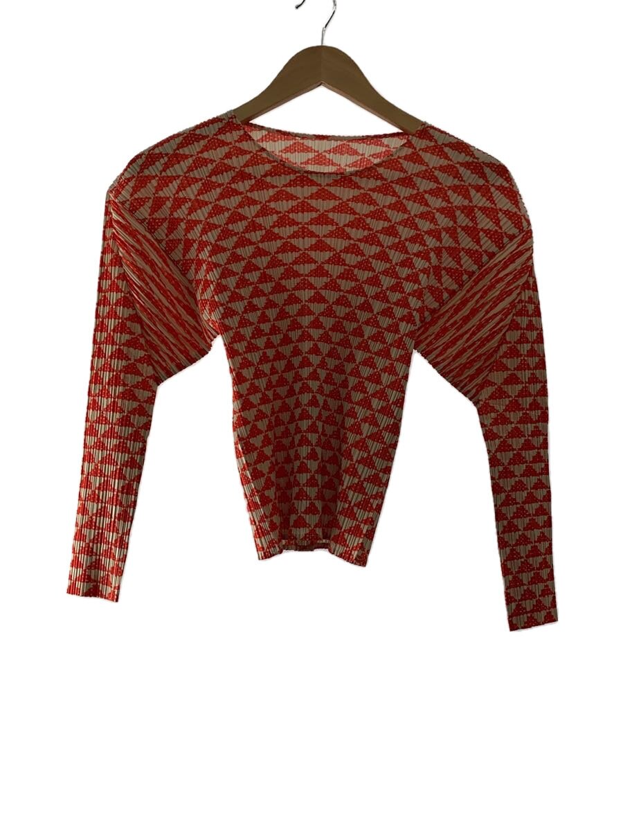【中古】PLEATS PLEASE ISSEY MIYAKE◆トップス/3/ポリエステル/ORN/総柄/PP82-JK502【レディース御召しもの】