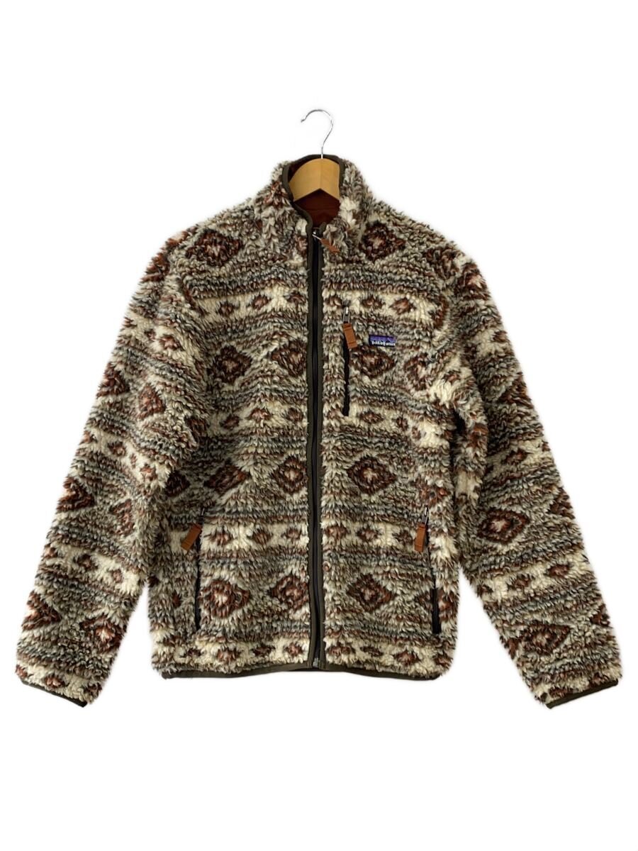 【中古】patagonia◆フリースジャケット/S/ポリエステル/BRW/総柄/23080FA12【メンズウェア】