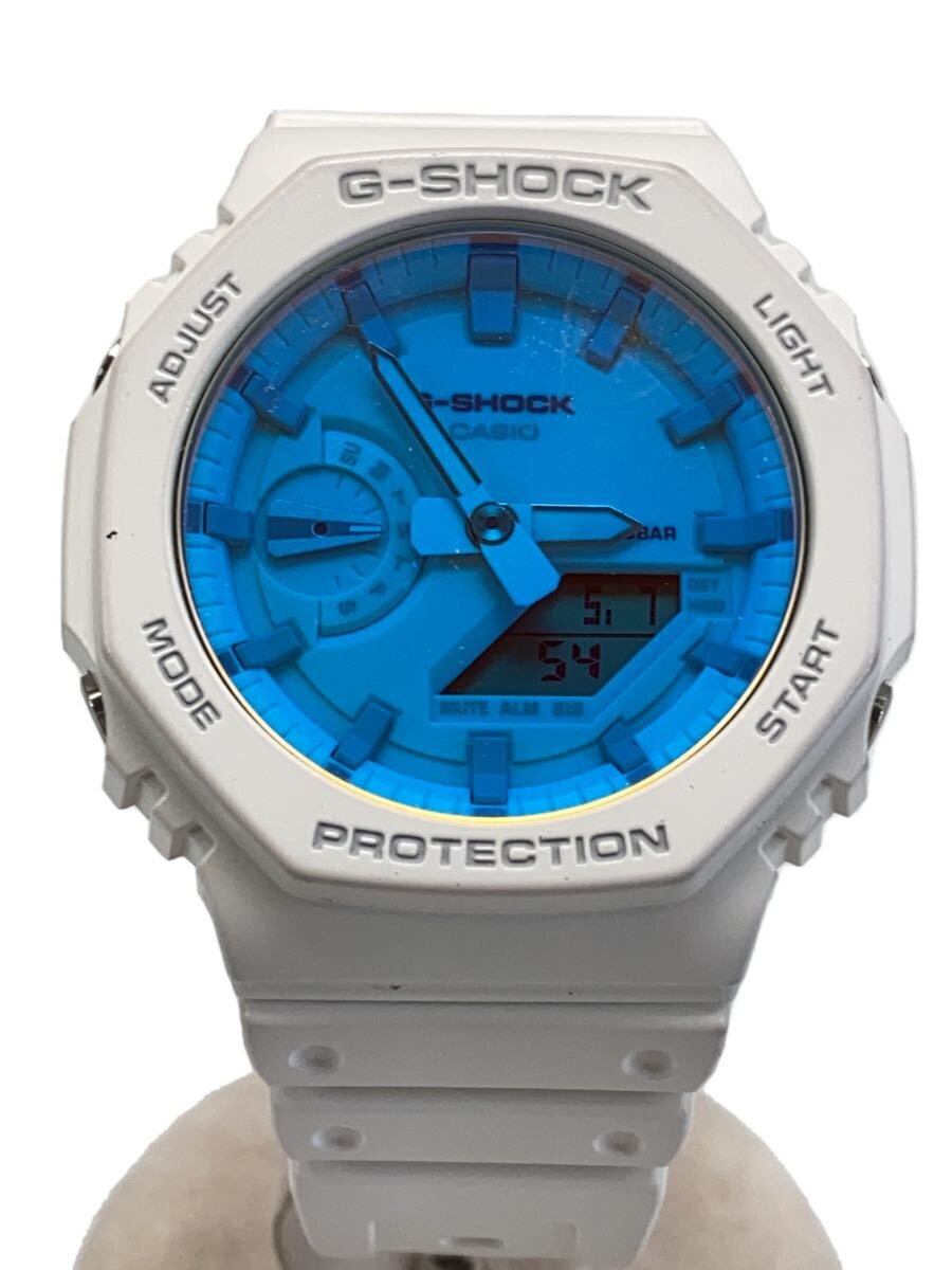 【中古】CASIO◆石英ウオッチ/デジアナ/WHT/GA-2100TL【服飾雑貨他】