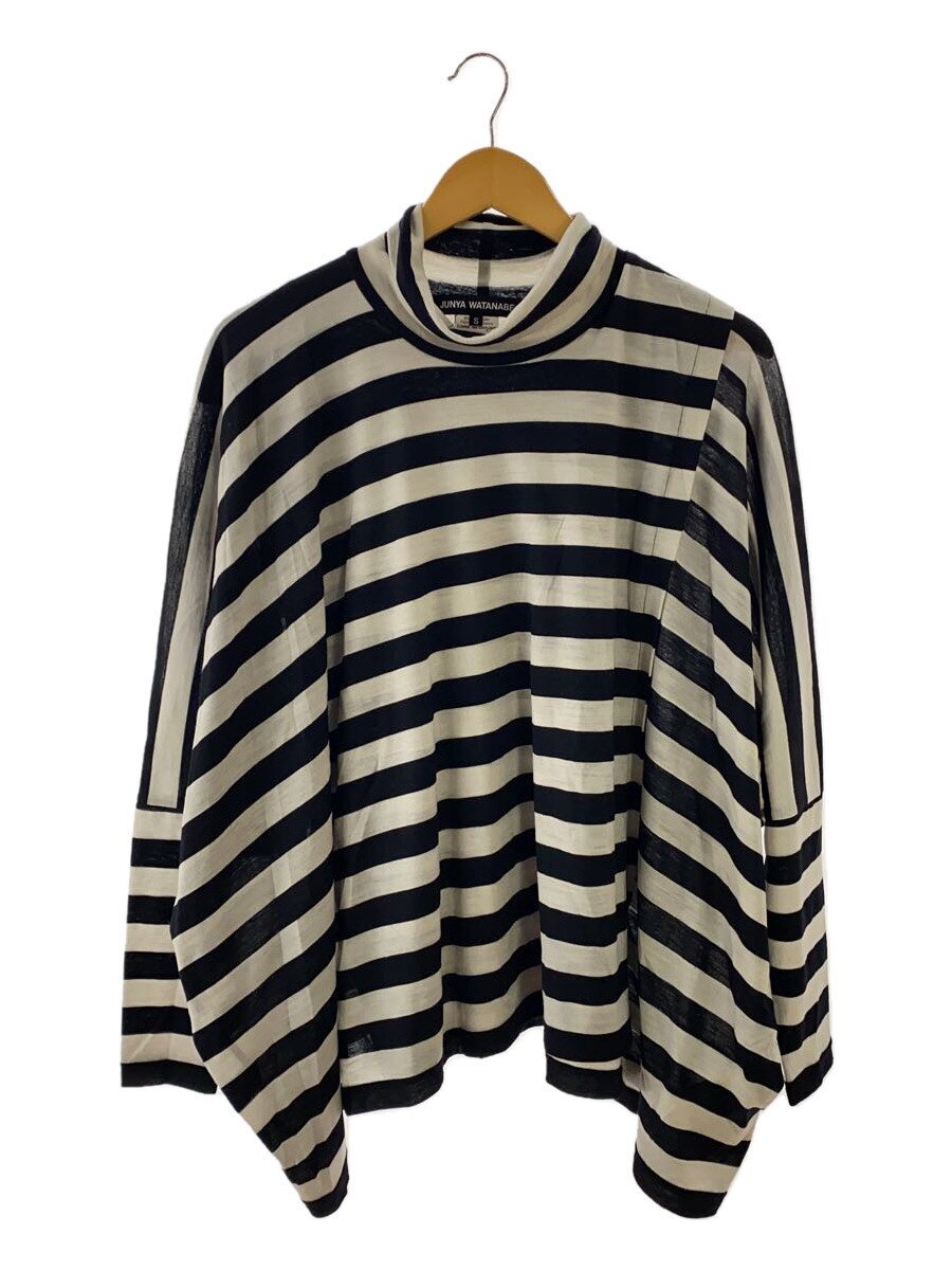 【中古】JUNYA WATANABE COMME des GARCONS◆AD2024/ウール天竺ボーダーハイネックプルオーハ長袖Tシャツ/S/ウール/GRY/ボーダー/JN-【レディースウェア】｜2ｎｄ STREET 店