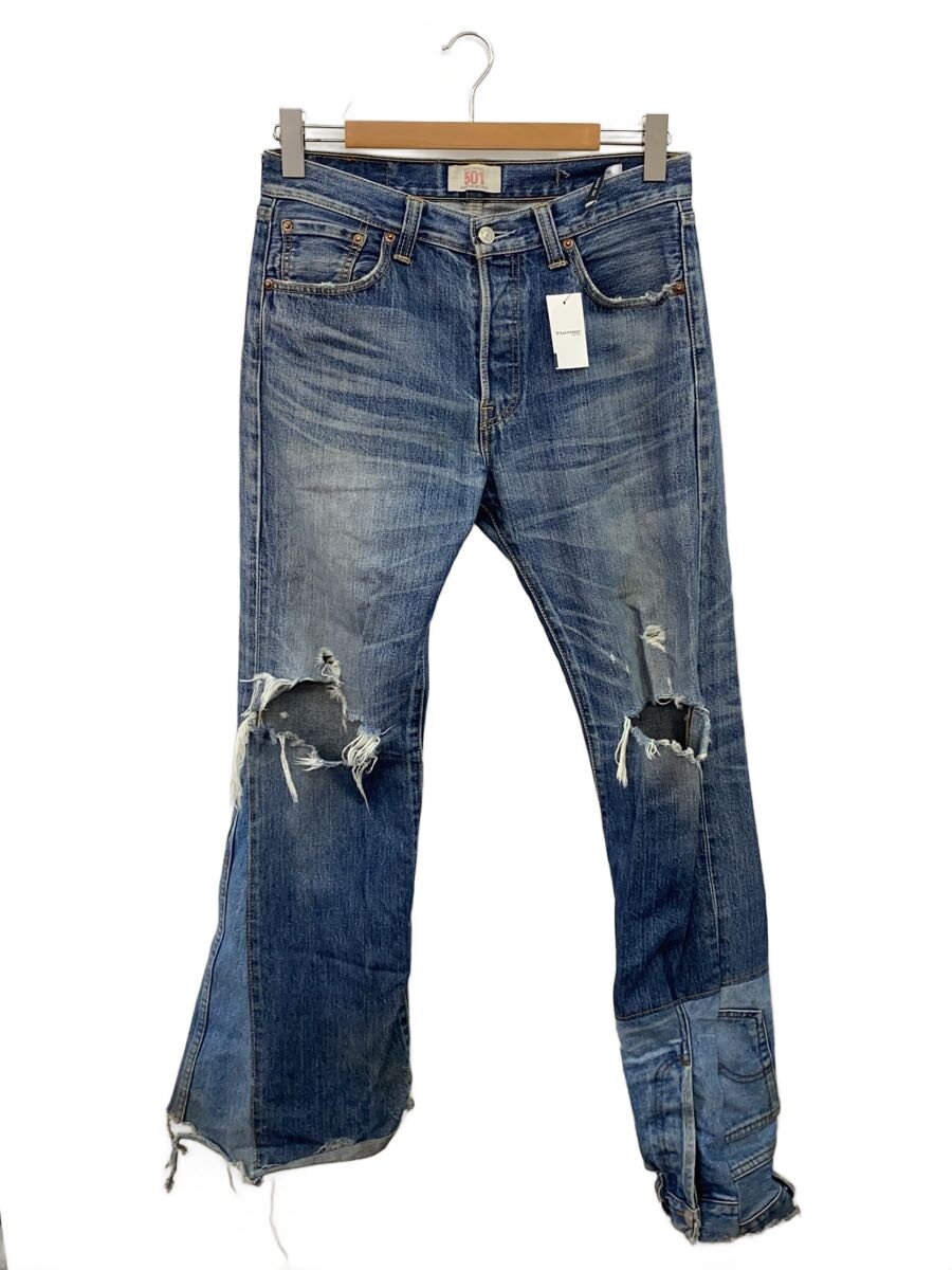 【中古】Levi’s◆NO MASS PROD/リメイク/501/下つ方/30/ジーンズ/IDG/無地【メンズウェア】