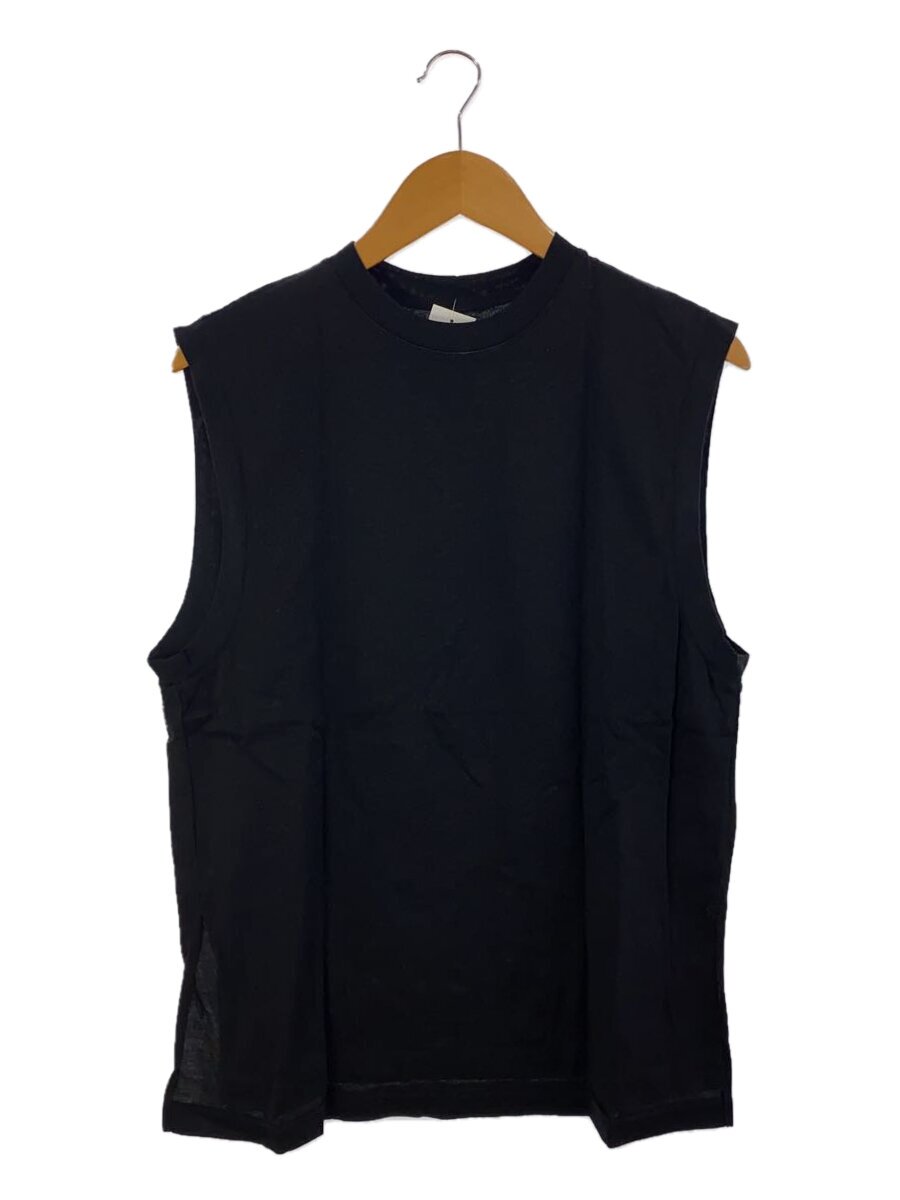 【中古】mame kurogouchi◆Cotton Jersey Sleeveless Top/1/綿織物/BLK/MM24SS-JS088【レディース御召しもの】