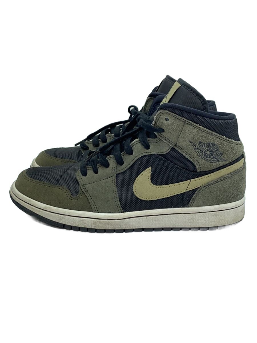 【中古】NIKE◆AIR JORDAN 1 MID/26.5糎/KHK【シューズ】
