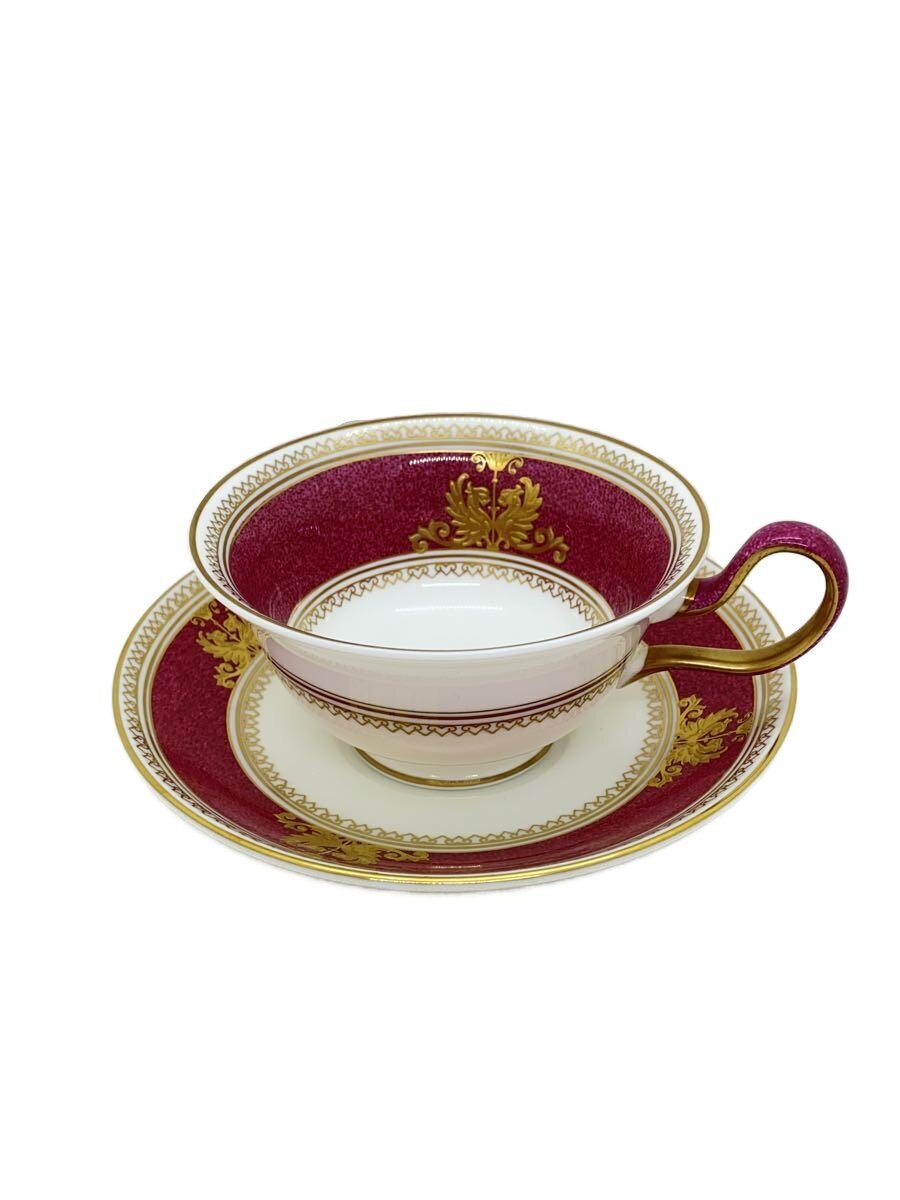 【中古】WEDGWOOD◆コロンビア/黒色火薬ルビー/優勝杯\u0026平円盤/黒壺/焼けあり【勝手もと属具】 キッチン用品・食器・調理器具-カップ＆ソーサー