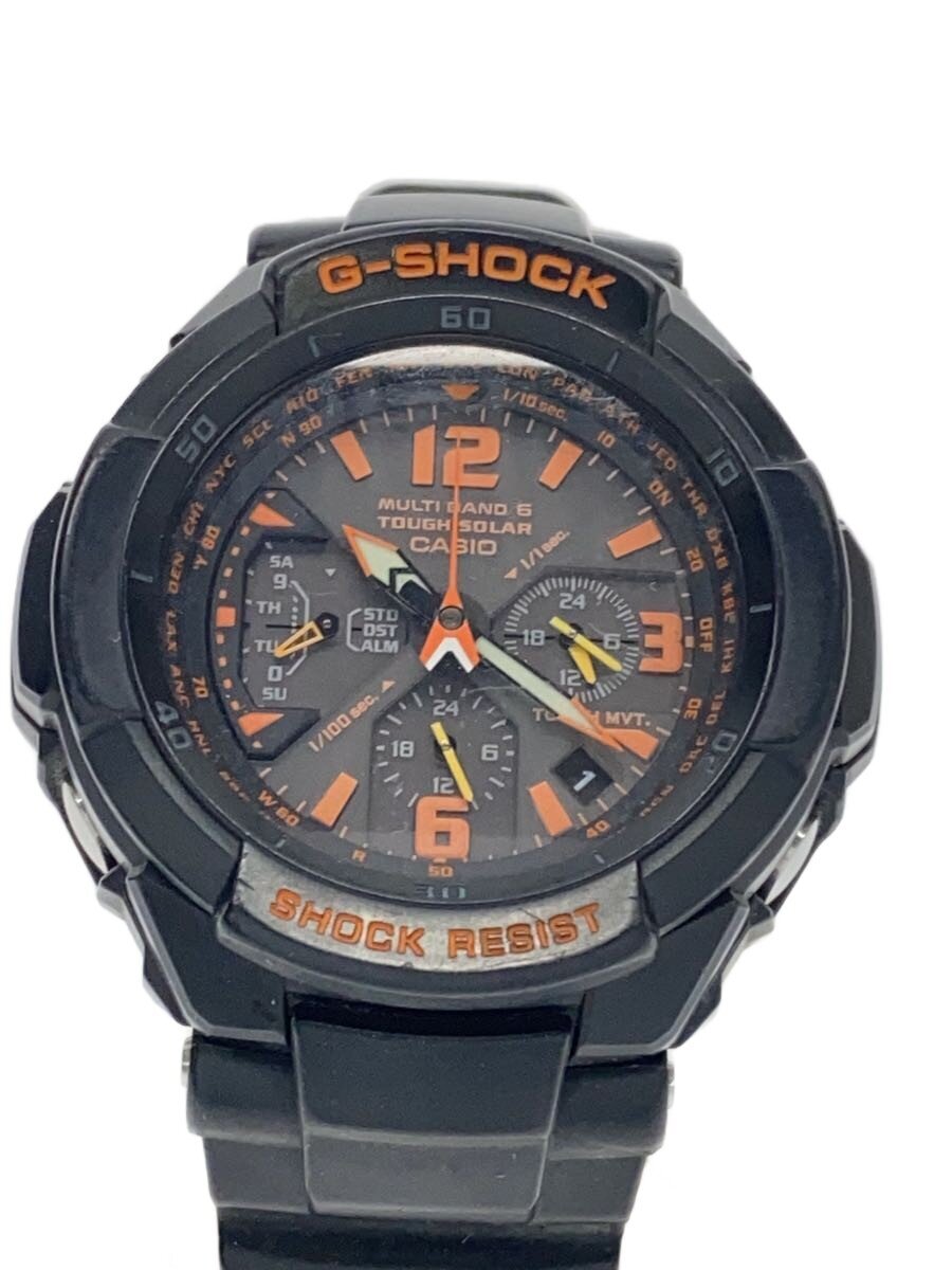 【中古】CASIO◆ウオッチ/アナログ/BLK/gw-3000b//【服飾雑貨他】