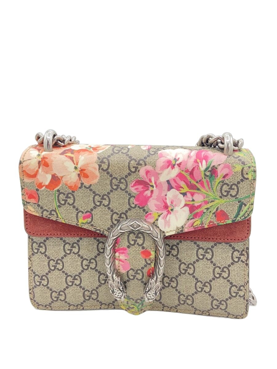 【中古】GUCCI◆チェーン店・ショルダーバッグ_ディオニュソス_GGブルームス/帆布/BEG【御徒面子】