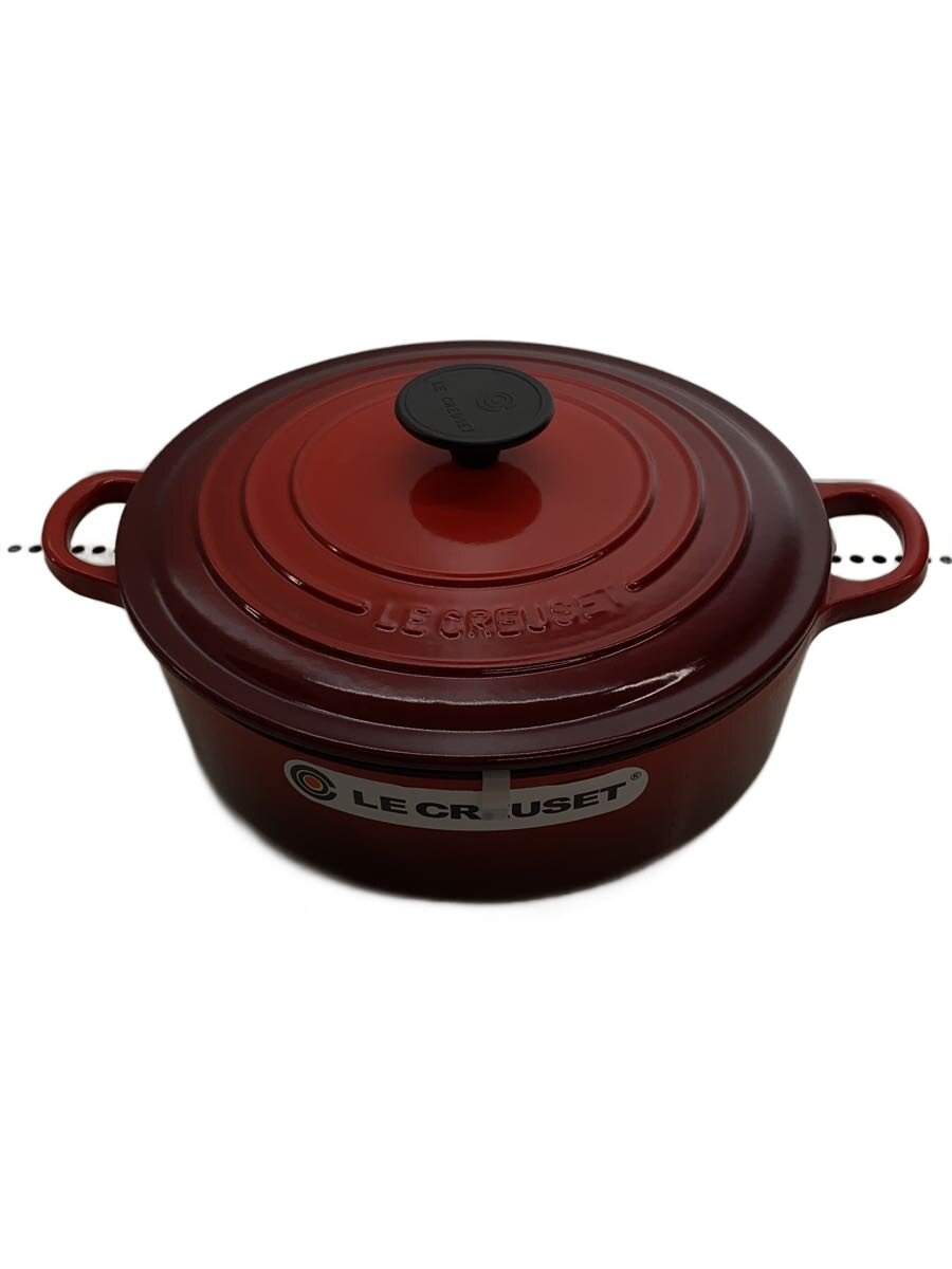 【中古】LE CREUSET◆鍋/大きさ:24糎/RED//【御厨子所備品】