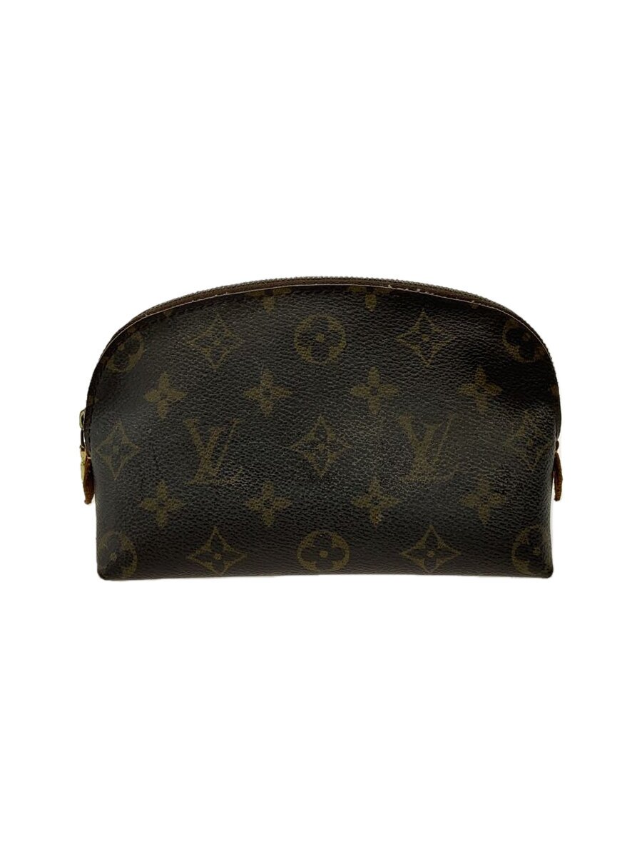 【中古】LOUIS VUITTON◆ポシェット・コスメティックPM_モノグラム・帆布/PVC/BRW【御徒面子】
