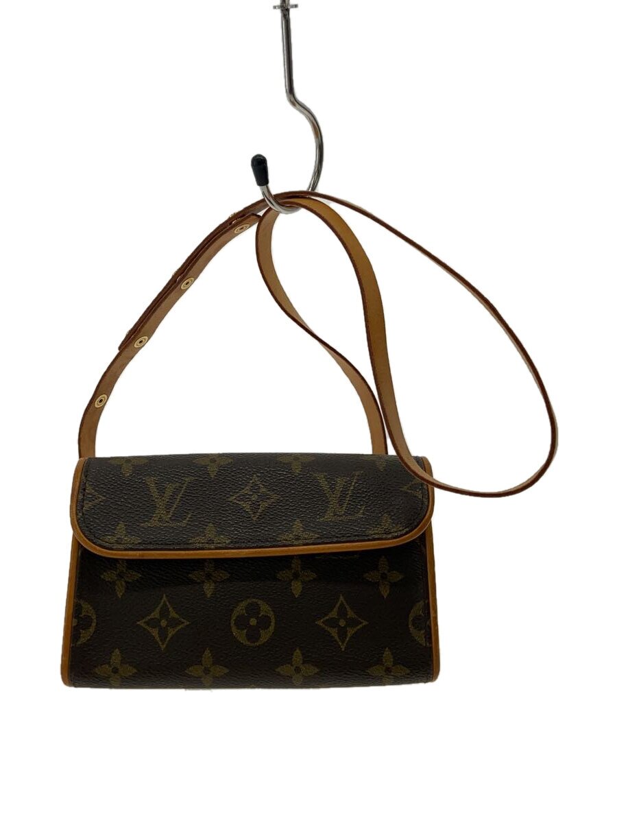 【中古】LOUIS VUITTON◆ポシェット・フロランティーヌ_モノグラム・帆布/PVC/BRW【御徒面子】