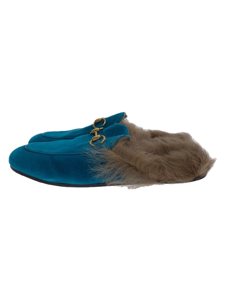 【中古】GUCCI◆置き目毛皮/35/BLU【シューズ】
