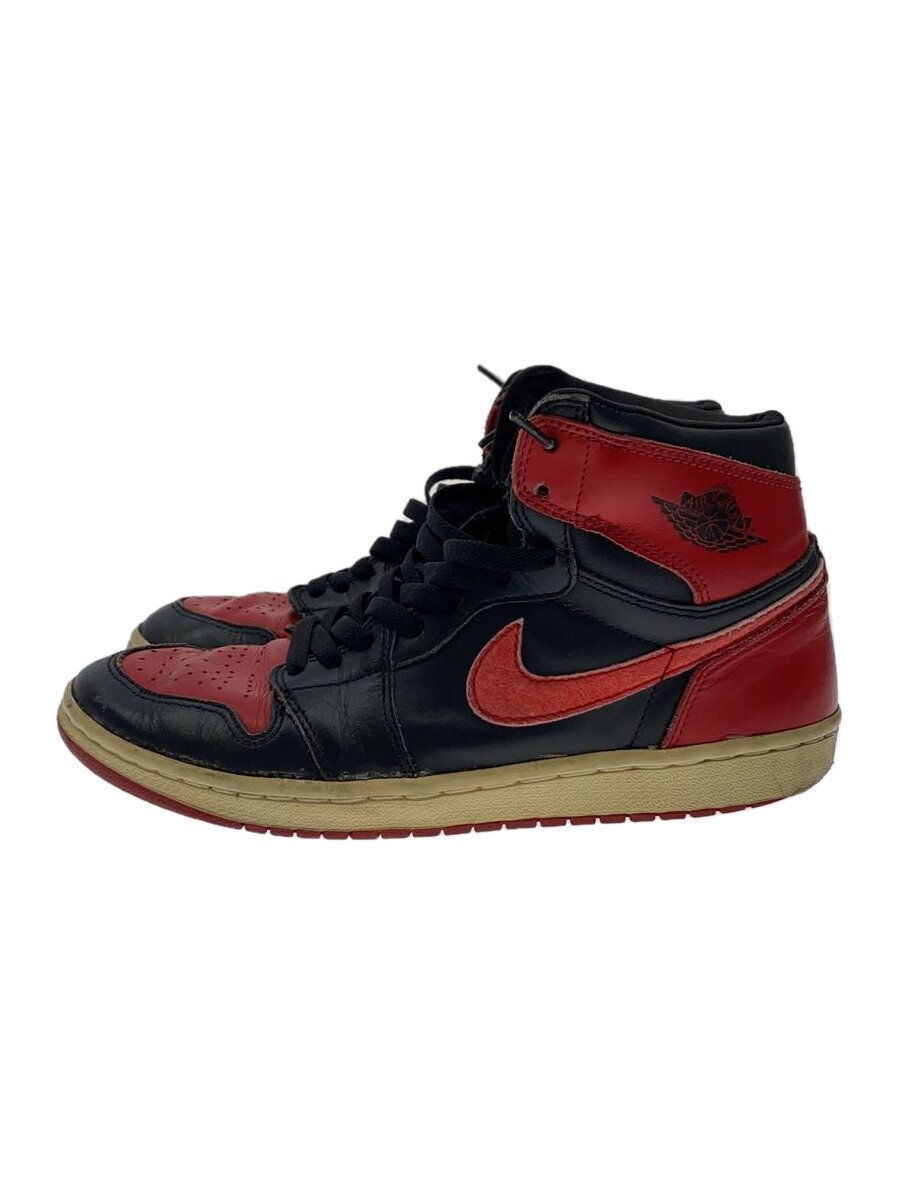 【中古】NIKE◆AIR JORDAN 1 RETRO/エアジョーダンレトロ/黒いこと/136066-061/26.5糎/BLK【シューズ】