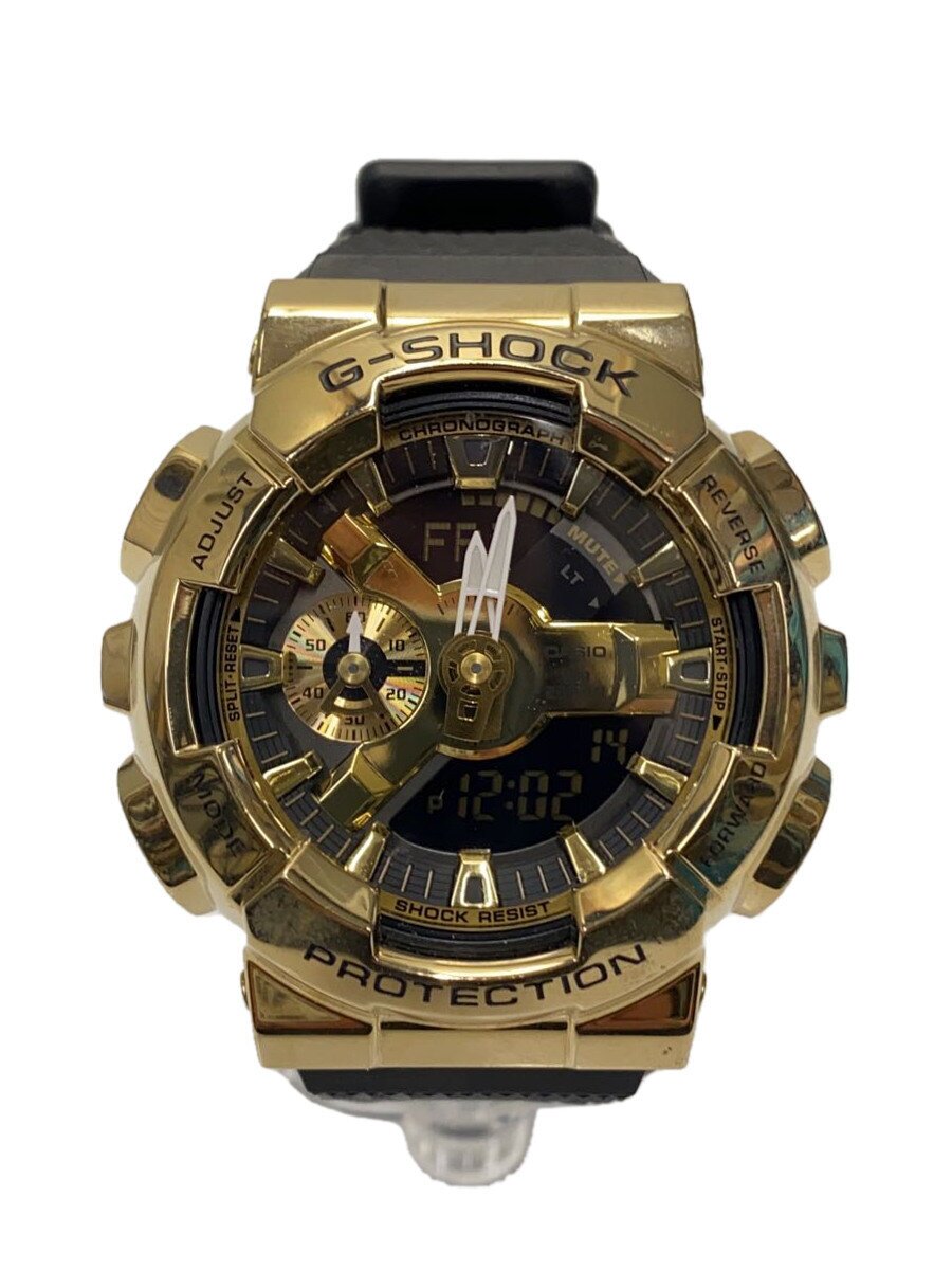 【中古】CASIO◆石英ウオッチ_G-SHOCK/デジアナ/天然ゴム/BLK/BLK【服飾雑貨他】