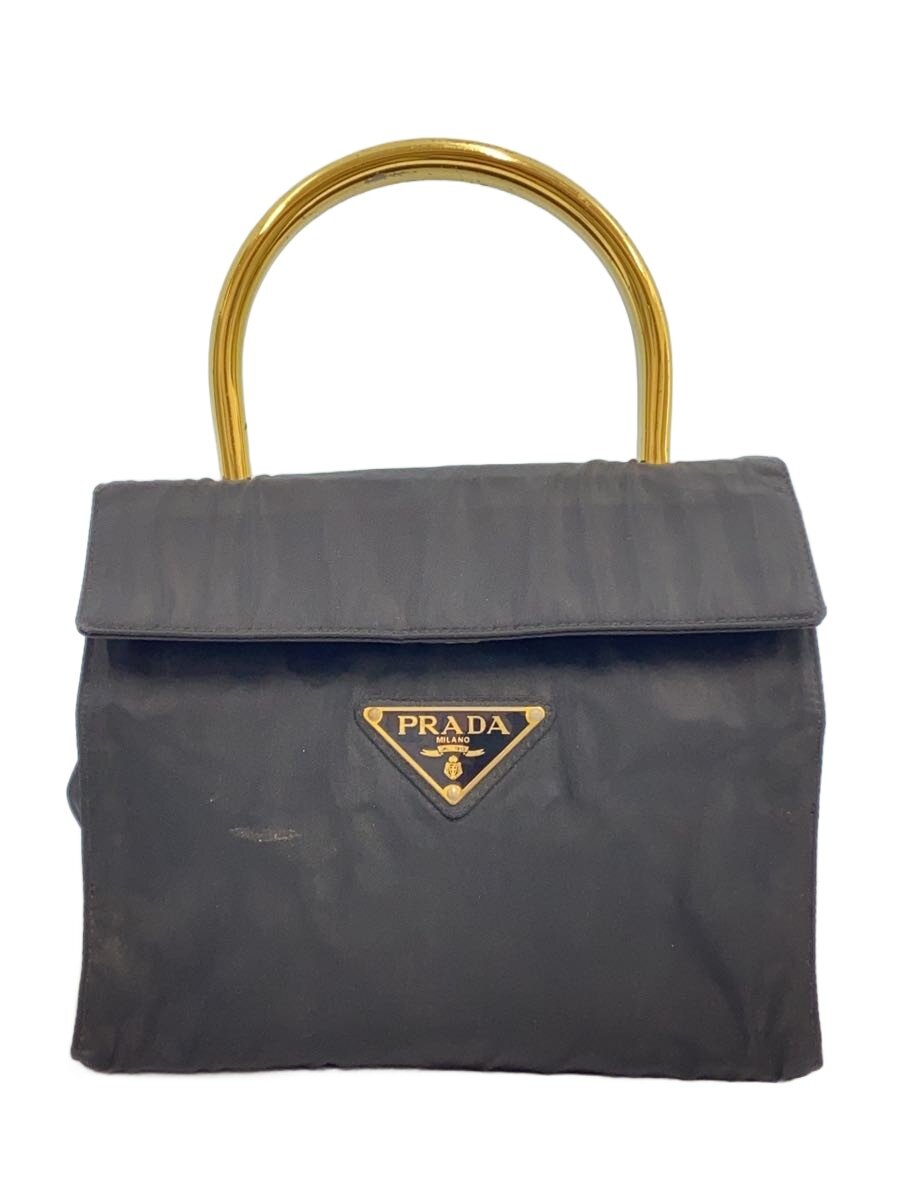 【中古】PRADA◆ハンドバック/ナイロン/BLK/K3806//【御徒面子】