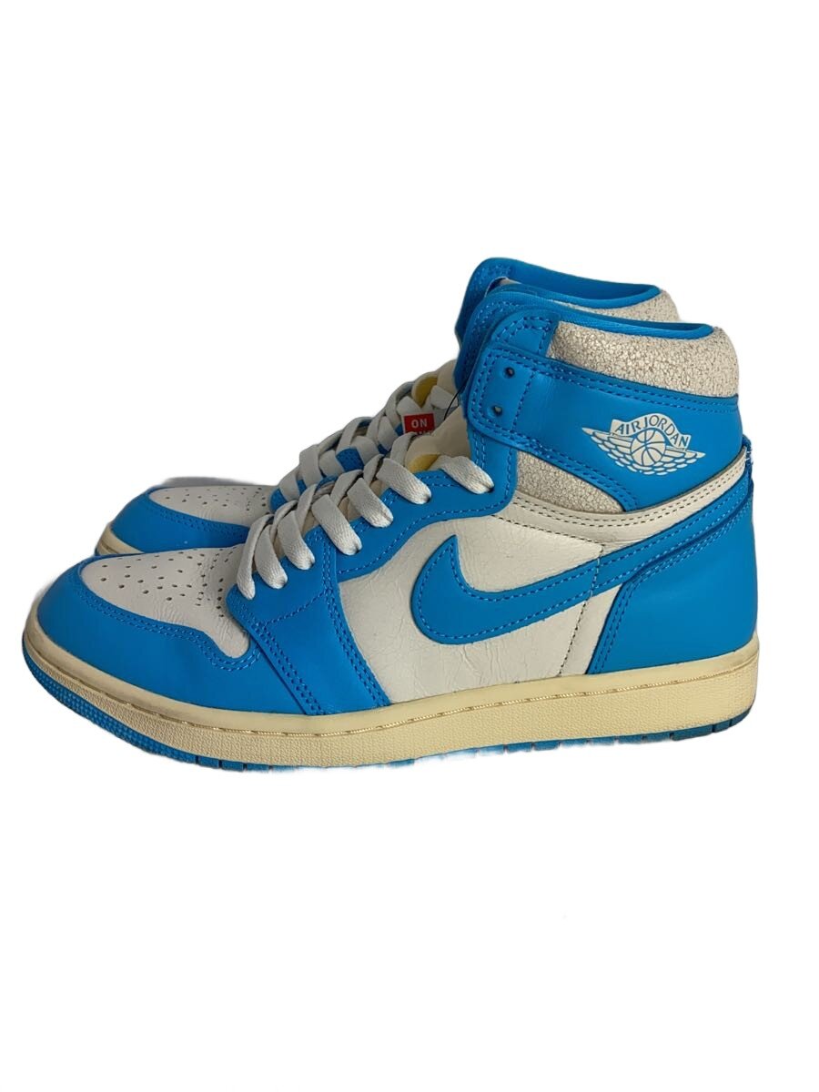 【中古】NIKE◆AIRJORDAN1HIGH OG_エアジョーダン1HIGH OG/25.5cm/ブルー/ヴィンテージ加工【シューズ】｜2ｎｄ STREET 店