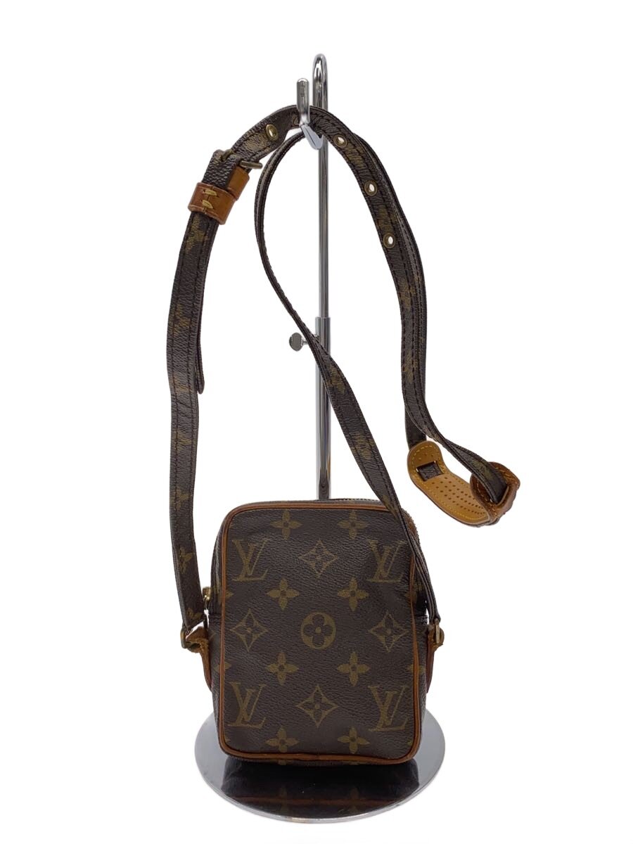 【中古】LOUIS VUITTON◆ミニ・ダヌーブ_モノグラム・帆布/PVC/BRW/モノグラム【御徒面子】