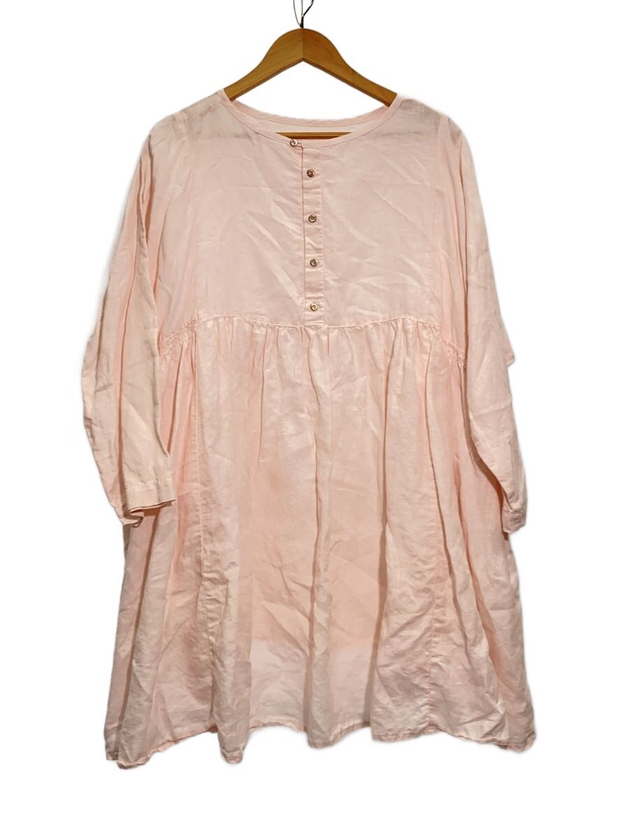 【中古】nest Robe◆上衣/FREE/リネン/PNK/無地/01233-1411【レディースお召しもの】
