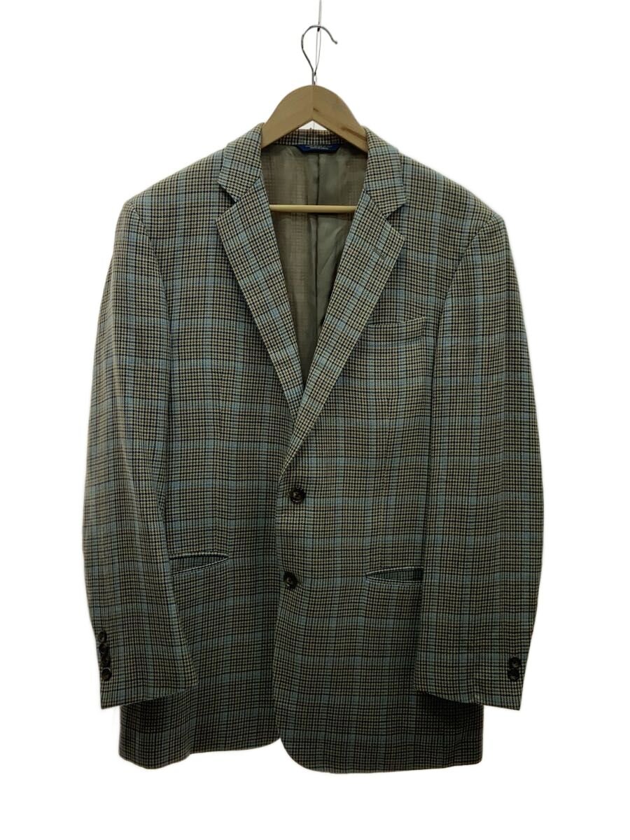 【中古】BROOKS BROTHERS◆madison/1818/絹地・リネン混/テーラードジャケット/40/羊毛/BEG/チドリ透かし彫り【メンズウェア】