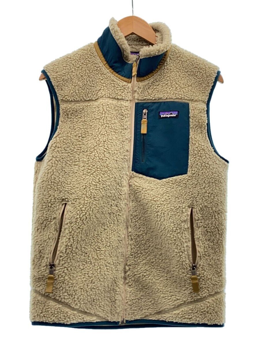 【中古】patagonia◆フリースベスト/S/ポリエステル/KHK/23048FA21【メンズウェア】