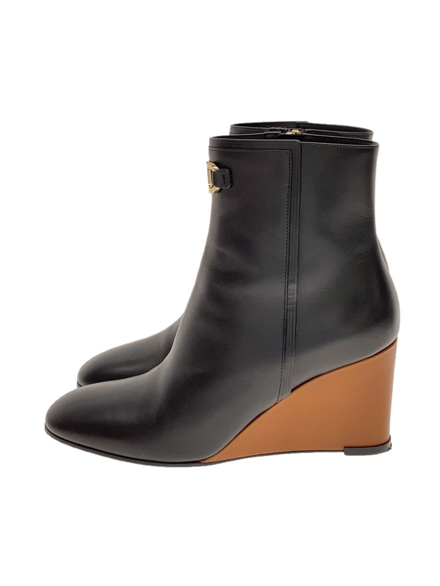 【中古】Salvatore Ferragamo◆ブーツ/US7.5/BLK/CATUJA【シューズ】