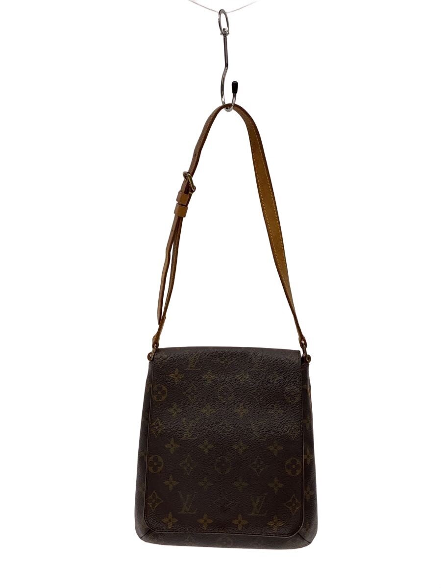 【中古】LOUIS VUITTON◆ミュゼット・サルサ_モノグラム・帆布_ロング肩部/PVC/BRW/モノグラム/? NULL ?【御徒面子】