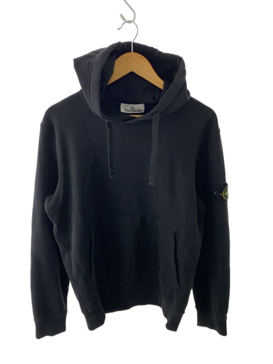 【中古】STONE ISLAND◆紋章/フーディー/パーカー/L/綿織物/BLK/無地/801564151//【メンズウェア】