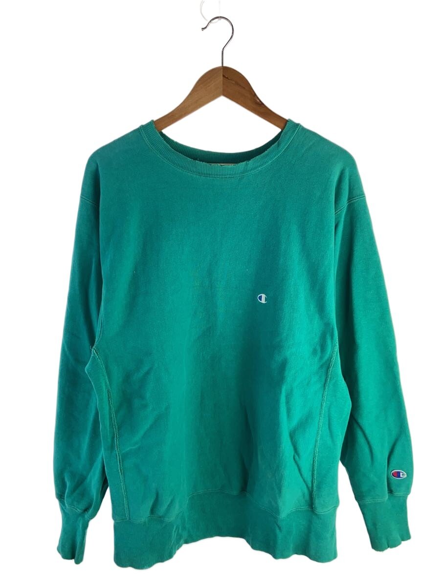 【中古】Champion◆90s/REVERSE WEAVE/USA製/目有り/汗水/XL/綿織物/GRN//【メンズウェア】