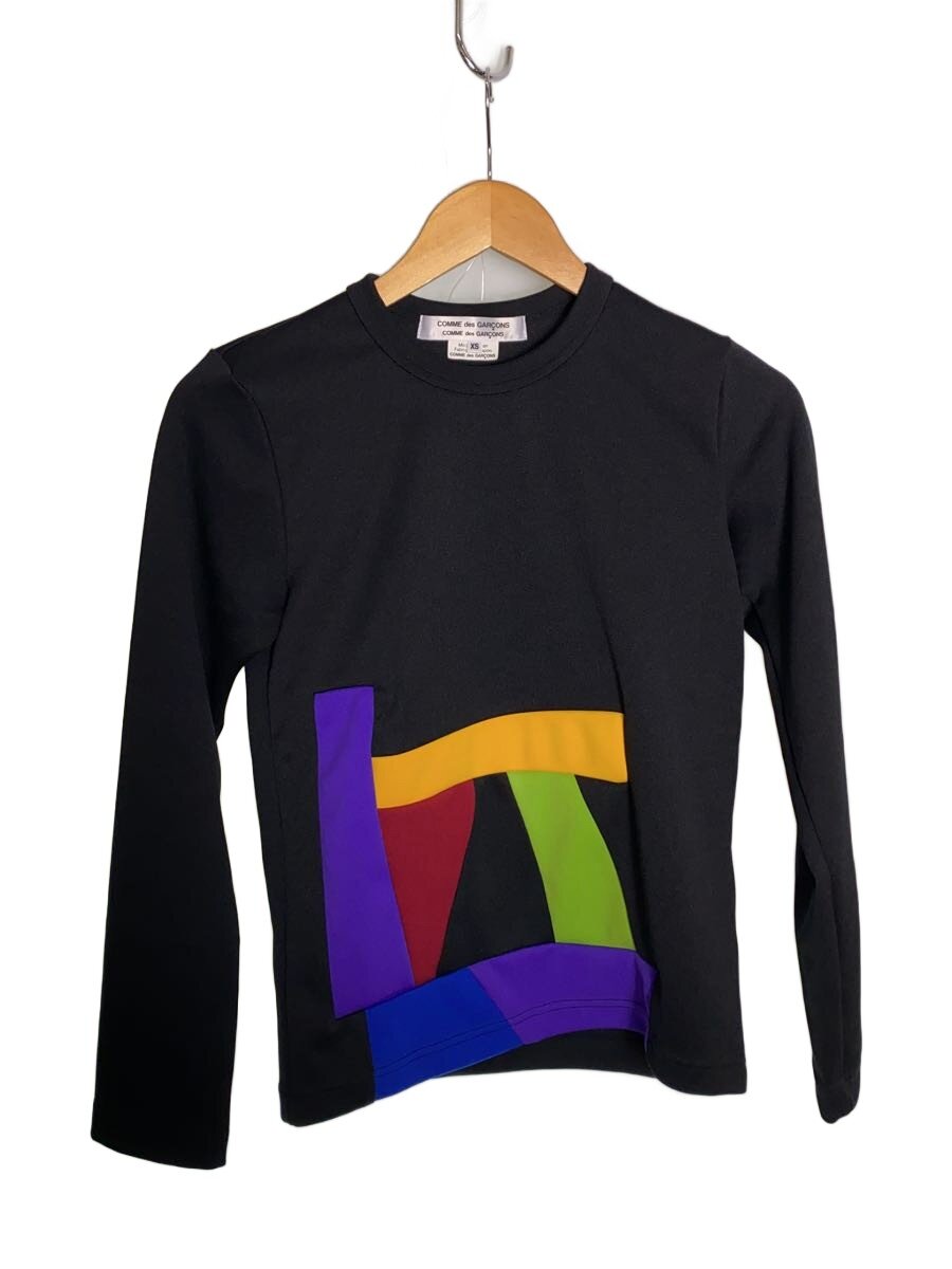 【中古】COMME des GARCONS COMME des GARCONS◆AD2021/長袖Tシャツ/XS/ポリエステル/BLK/無地/RH-T016【レディースウェア】|2nd STREET 店