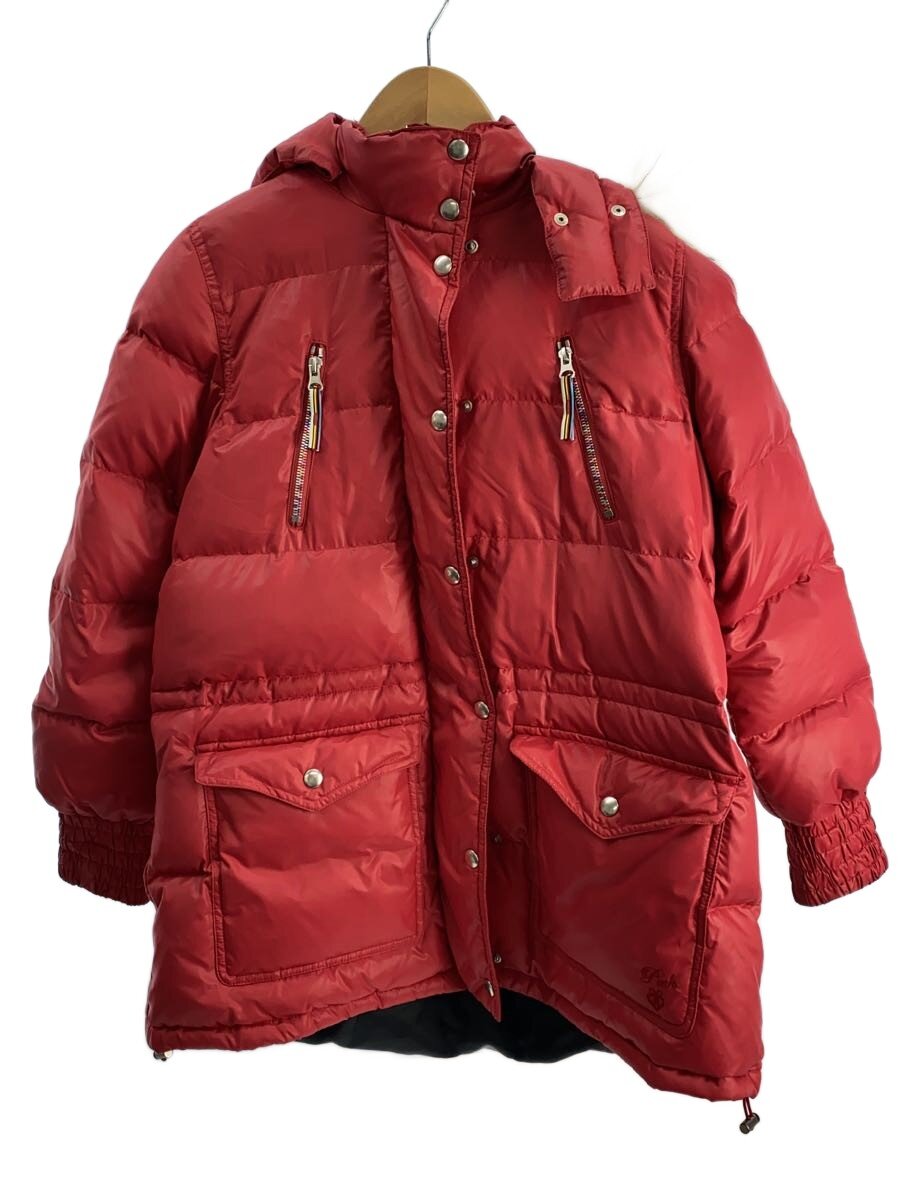 【中古】Paul Smith◆ロングダウンジャケット/38/ナイロン/RED【レディース御召しもの】
