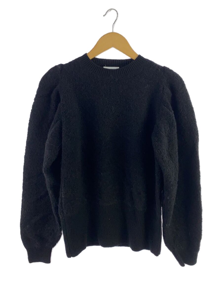 【中古】HYKE◆ALPACA SWEATER POWER SHOULDER/1/黒いこと/232-11327【レディース御召しもの】