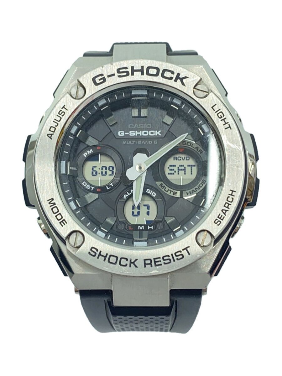 【中古】CASIO◆ソーラー腕時計・G-SHOCK/デジアナ/ラバー/シルバー/ブラック【服飾雑貨他】|2nd STREET 店