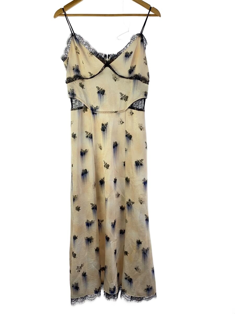 【中古】AMERI◆CLARA SATIN CAMI DRESS/S/ポリエステル/象牙色/花柄/0125205880080//【レディース御召しもの】