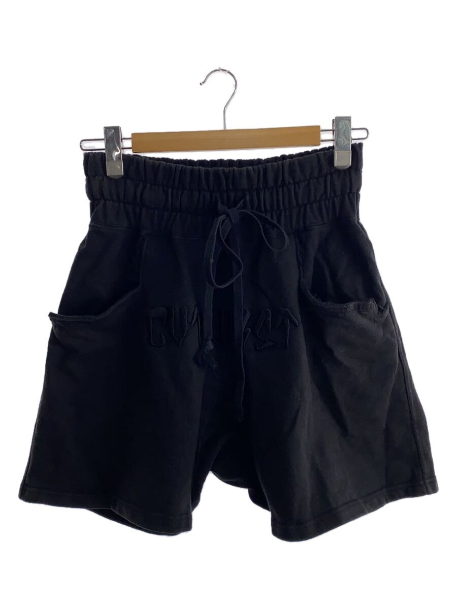 【中古】CVTVLIST◆24SS/ロゴタイプ刺しゅうスウェットハーフパンツ/遊撃手ズボン下/0/綿織物/BLK/2401050401【メンズウェア】