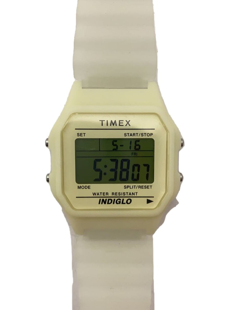 【中古】TIMEX◆ウオッチ/デジタル/天然ゴム/WHT/TW2Y02600【服飾雑貨他】