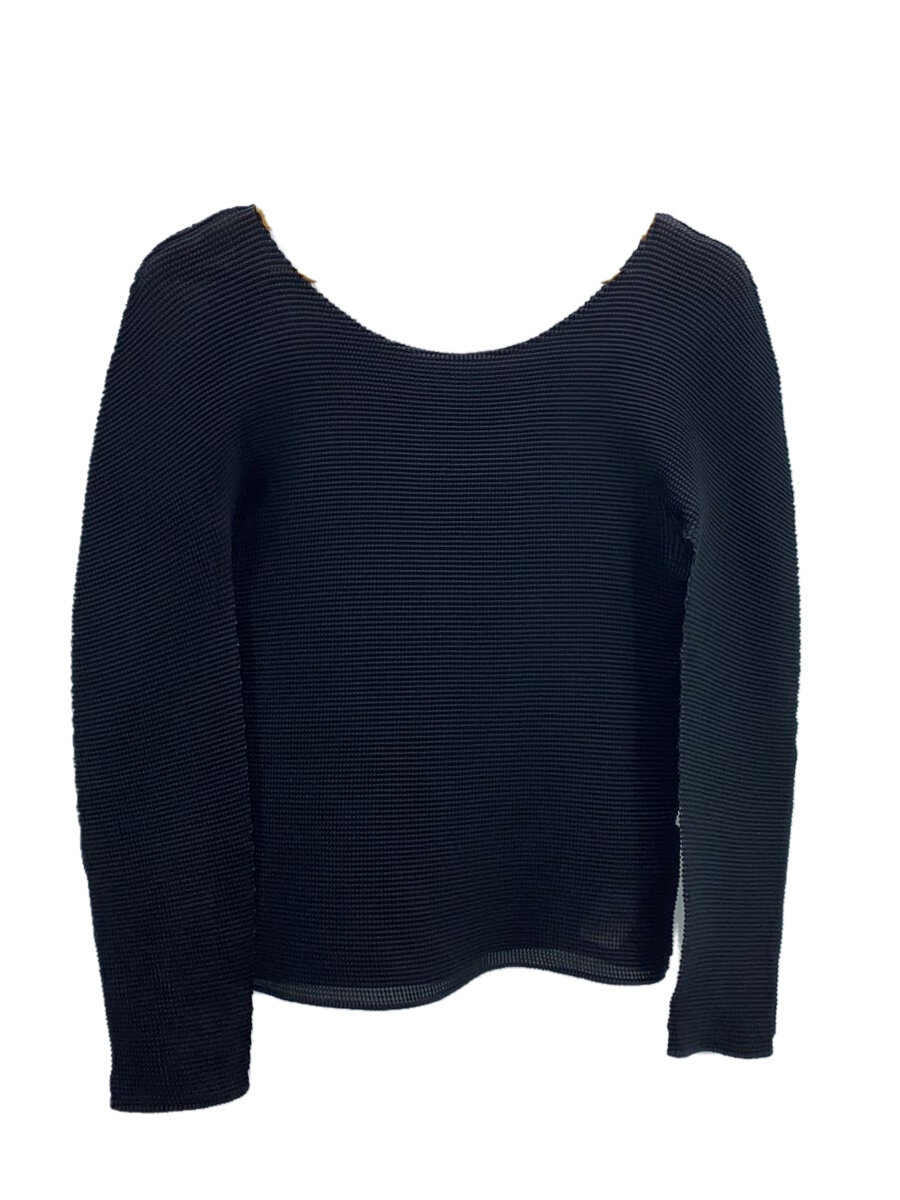 【中古】me ISSEY MIYAKE◆長袖カットソー/--/ポリエステル/BLK/MI43FJ005//【レディース御召しもの】
