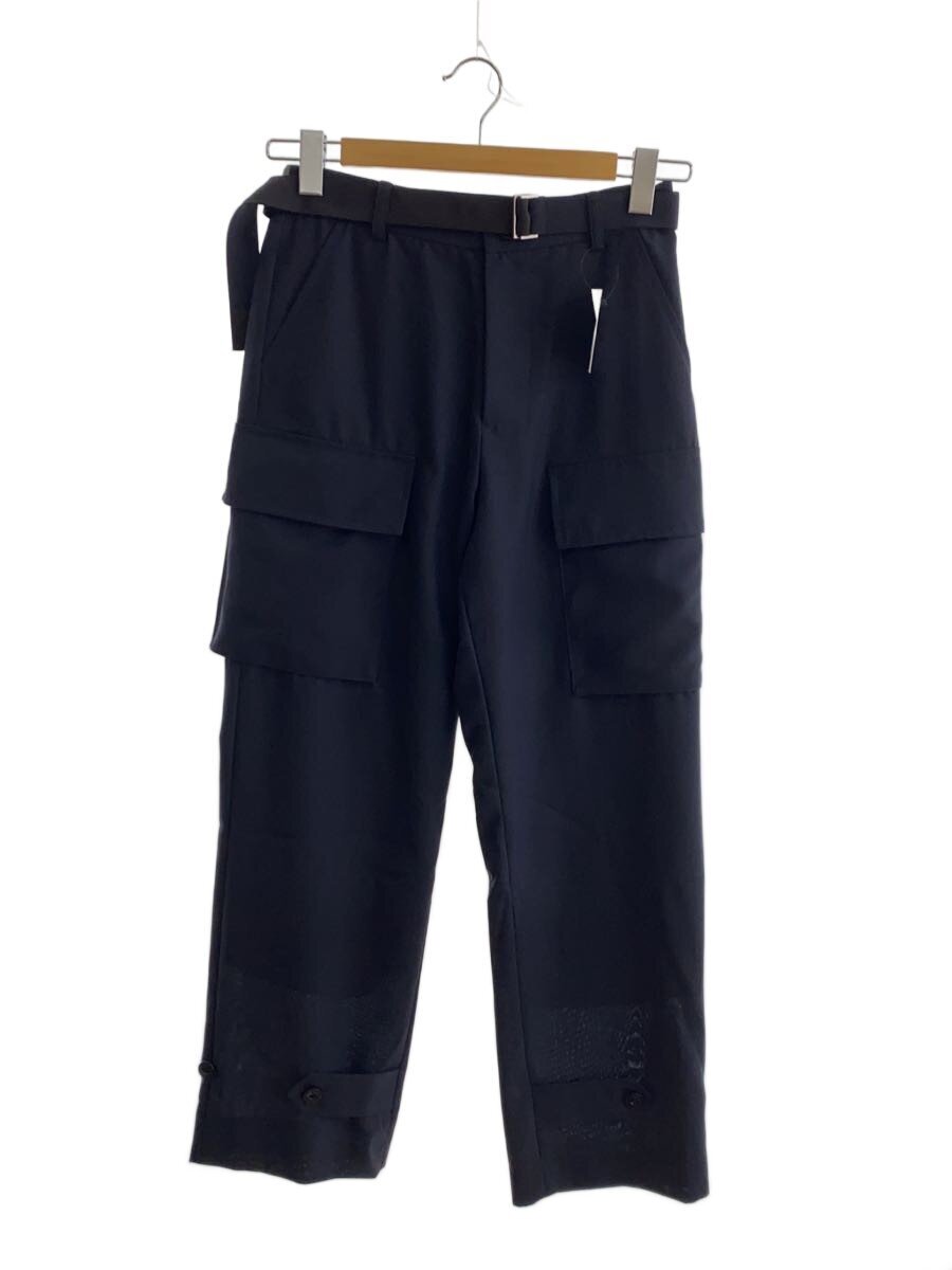 【中古】sacai◆引っ切り無いズボン下/1/ポリエステル/NVY/23-06927/Suiting Pants【レディース御召しもの】