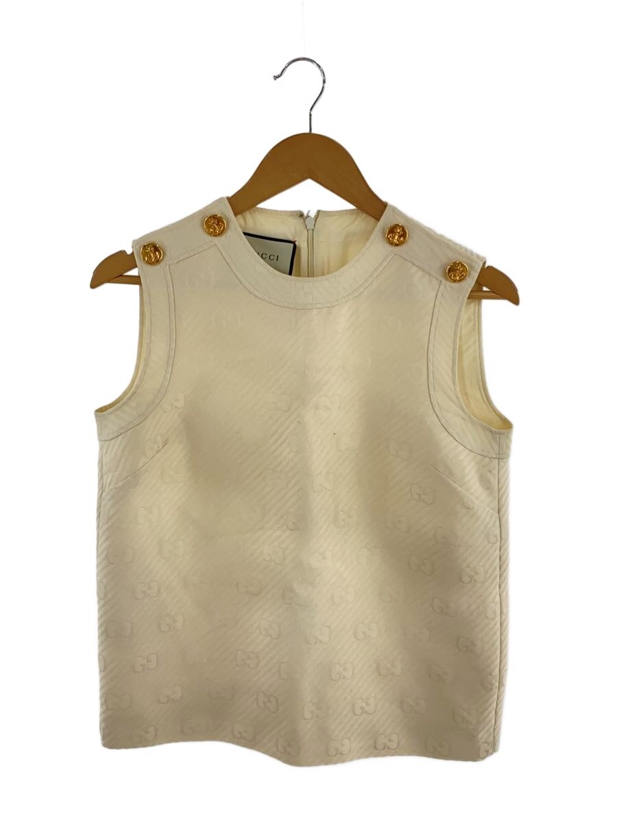 【中古】GUCCI◆トップス/--/綿織物/WHT【レディース御召しもの】